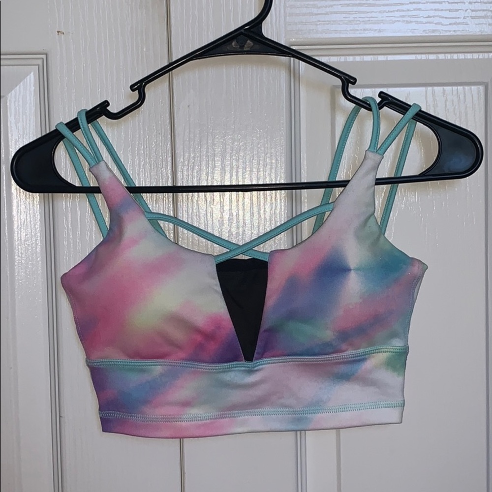 PopFlex Strappy Multi-Colored Sports Bra